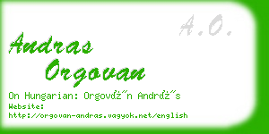 andras orgovan business card